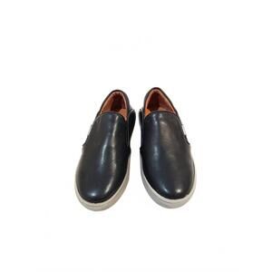 NEW VENETTINI kid's slip-on leather loafers in black